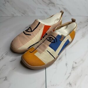 UIN Canvas Look at Me Artsy Slip on Flat Sneakers